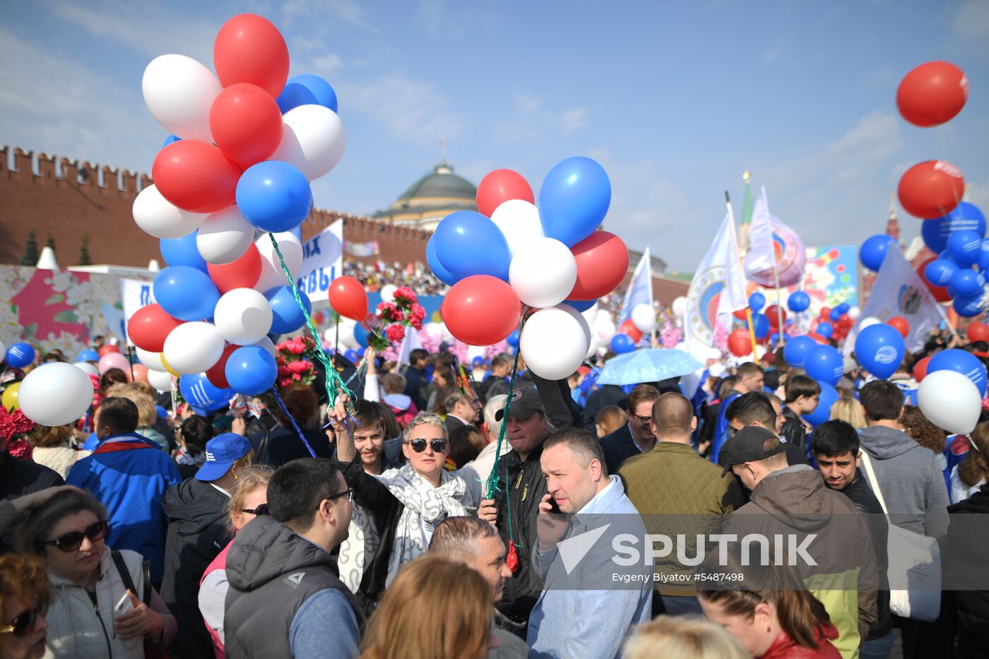 Labor Day rally on Red Square in Moscow