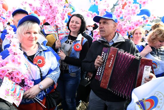 Labor Day rally on Red Square in Moscow