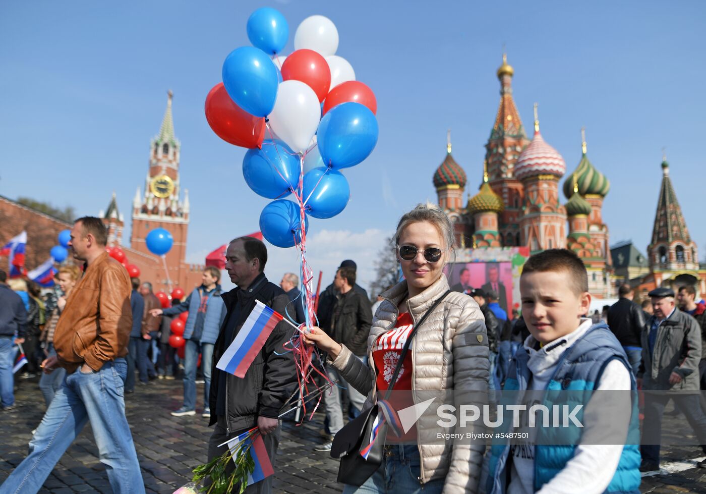 Labor Day rally on Red Square in Moscow