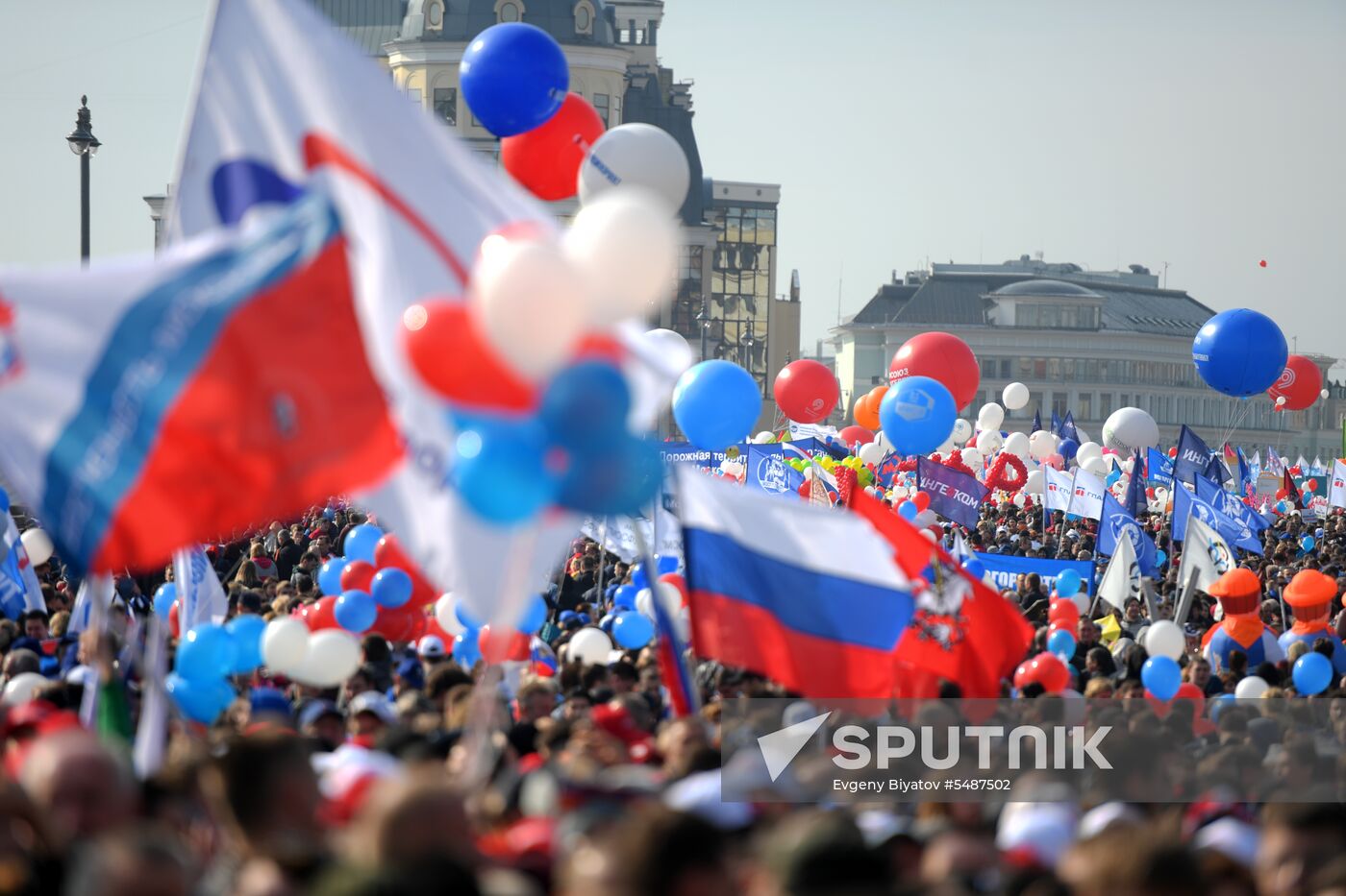 Labor Day rally on Red Square in Moscow