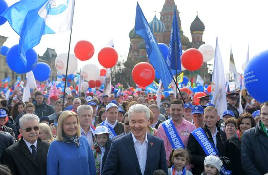 Labor Day rally on Red Square in Moscow