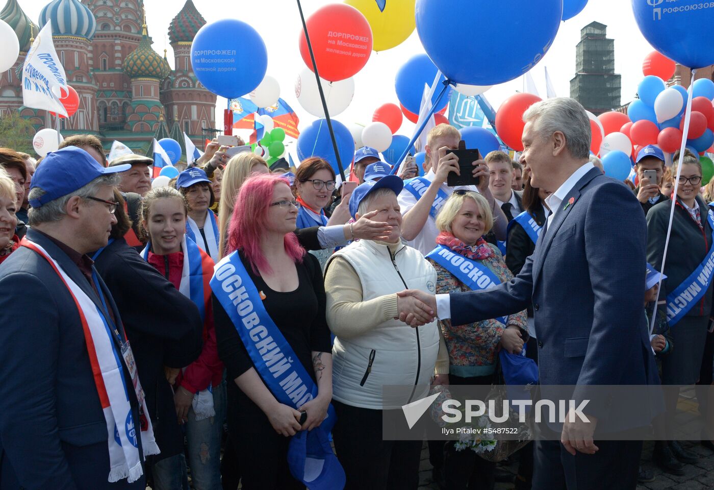 Labor Day rally on Red Square in Moscow