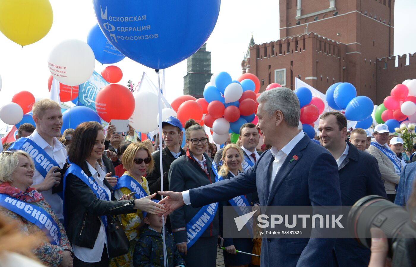 Labor Day rally on Red Square in Moscow