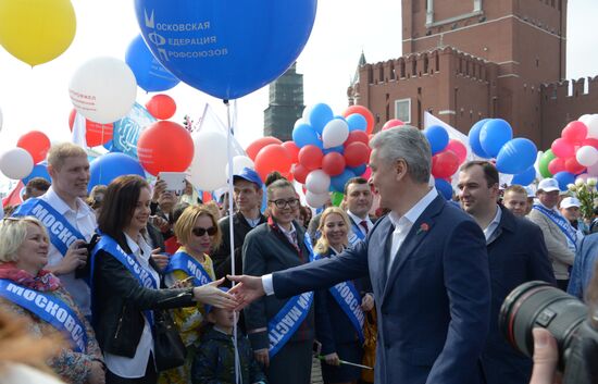 Labor Day rally on Red Square in Moscow