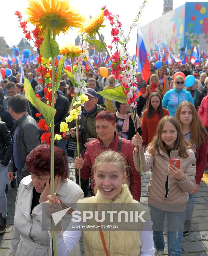 Labor Day rally on Red Square in Moscow