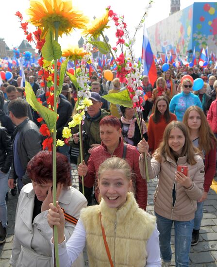 Labor Day rally on Red Square in Moscow