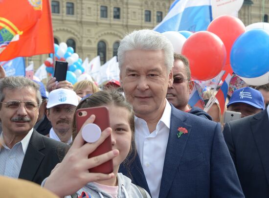 Labor Day rally on Red Square in Moscow