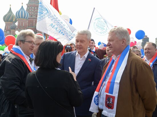 Labor Day rally on Red Square in Moscow