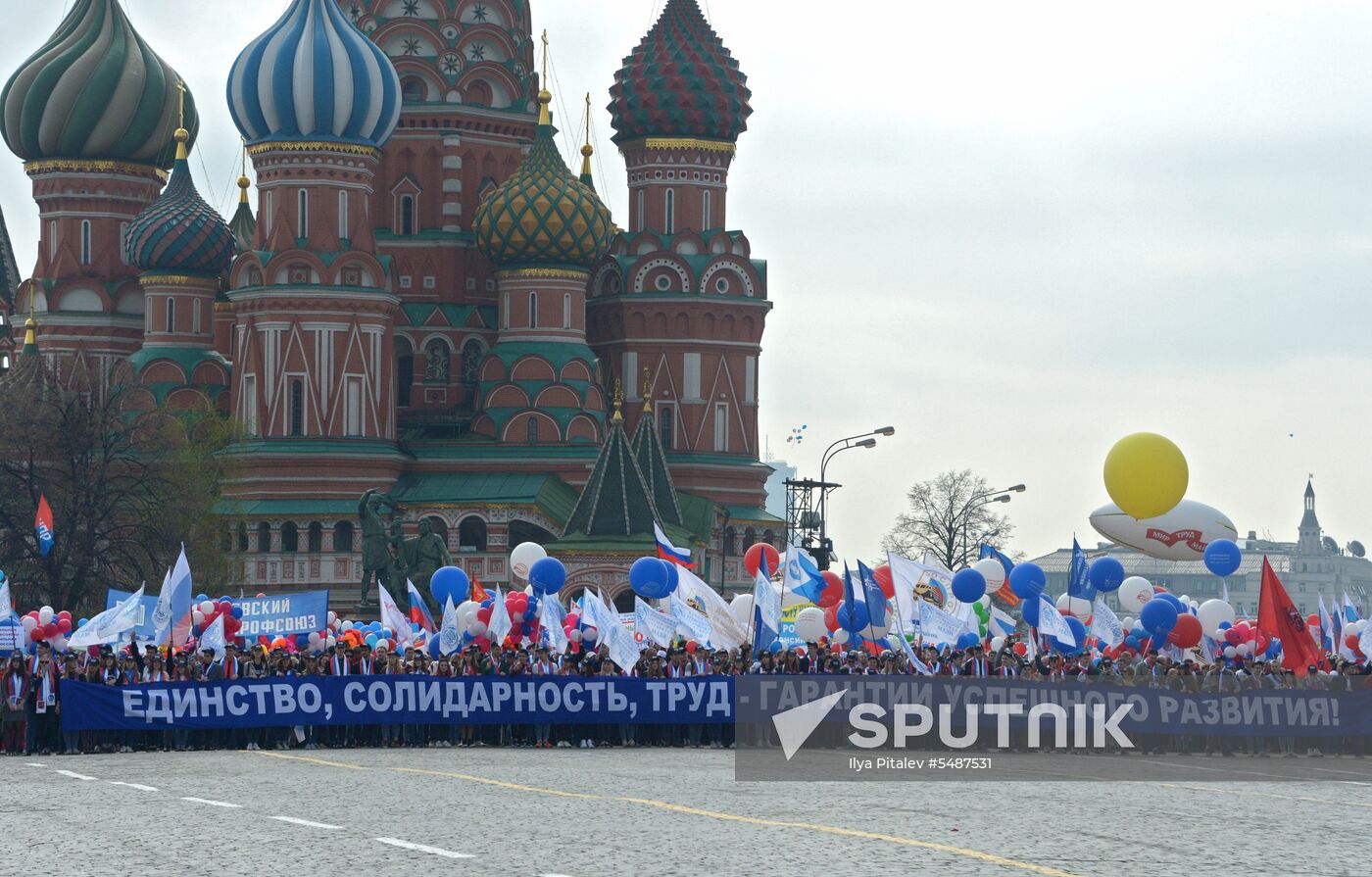 Labor Day rally on Red Square in Moscow