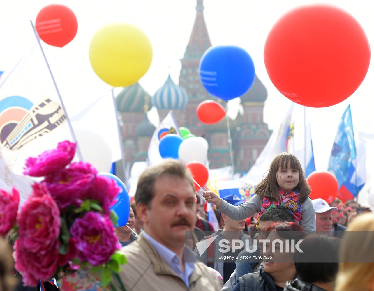 Labor Day rally on Red Square in Moscow