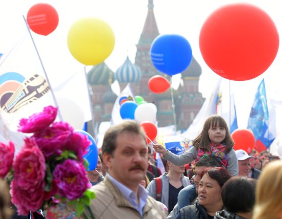 Labor Day rally on Red Square in Moscow