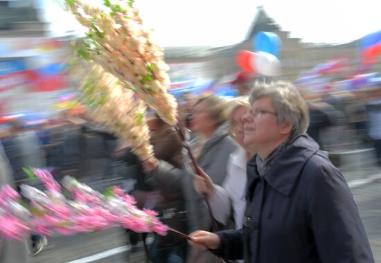 Labor Day rally on Red Square in Moscow