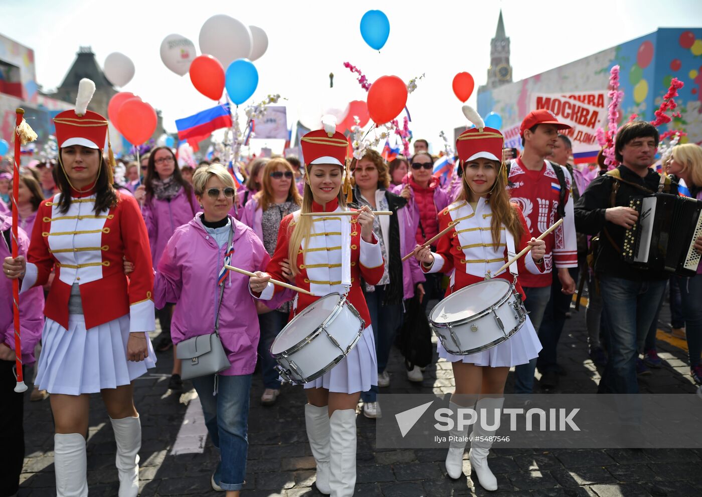 Labor Day rally on Red Square in Moscow