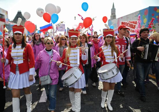 Labor Day rally on Red Square in Moscow