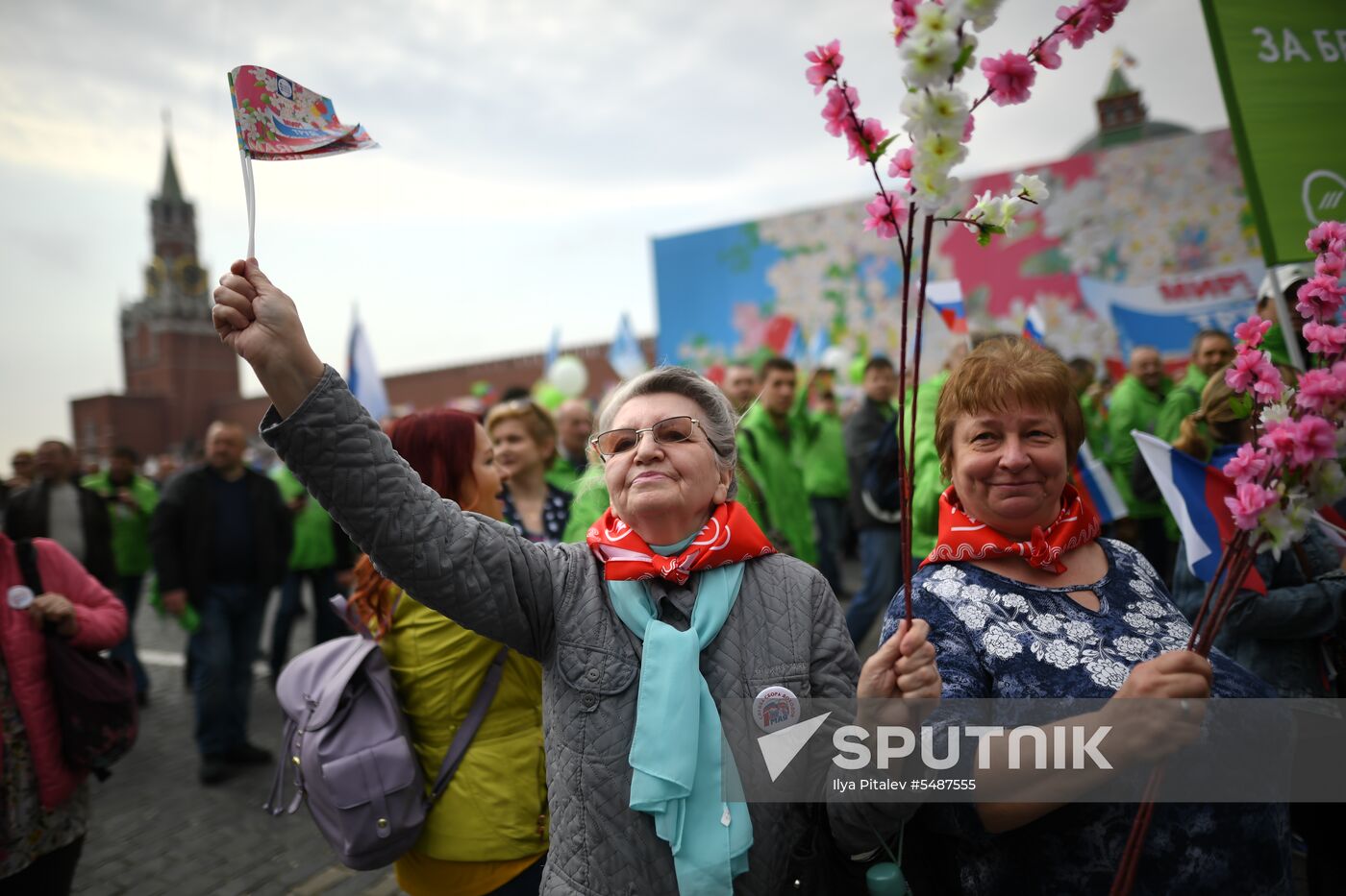 Labor Day rally on Red Square in Moscow