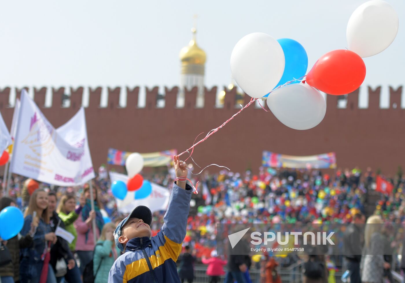 Labor Day rally on Red Square in Moscow