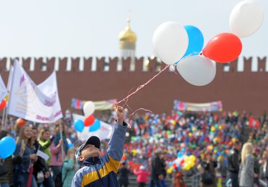 Labor Day rally on Red Square in Moscow