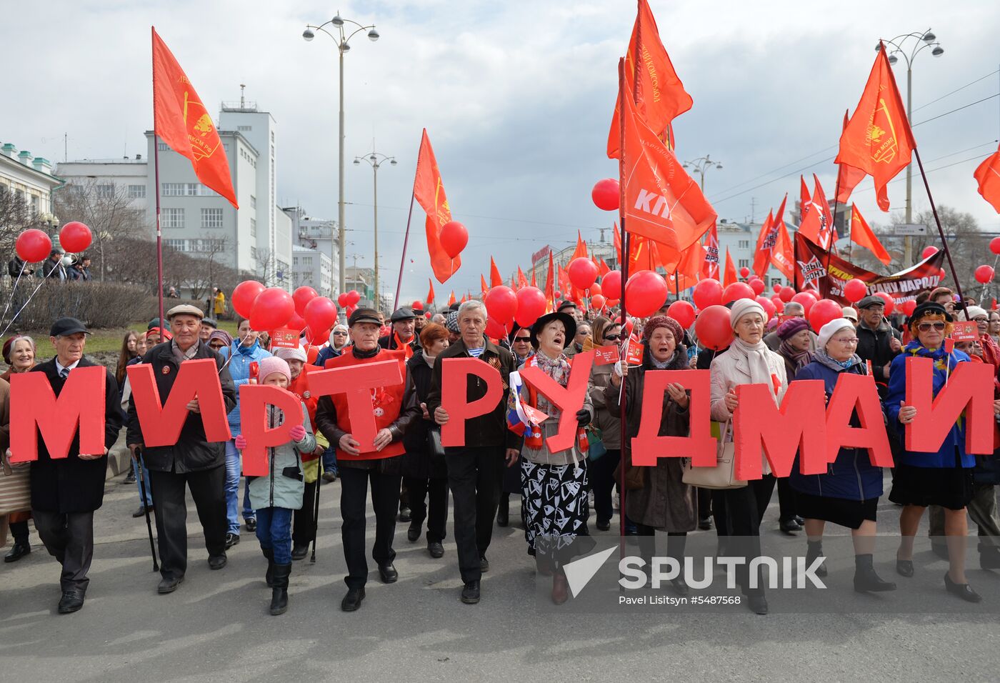 Labor Day rallies in Russia