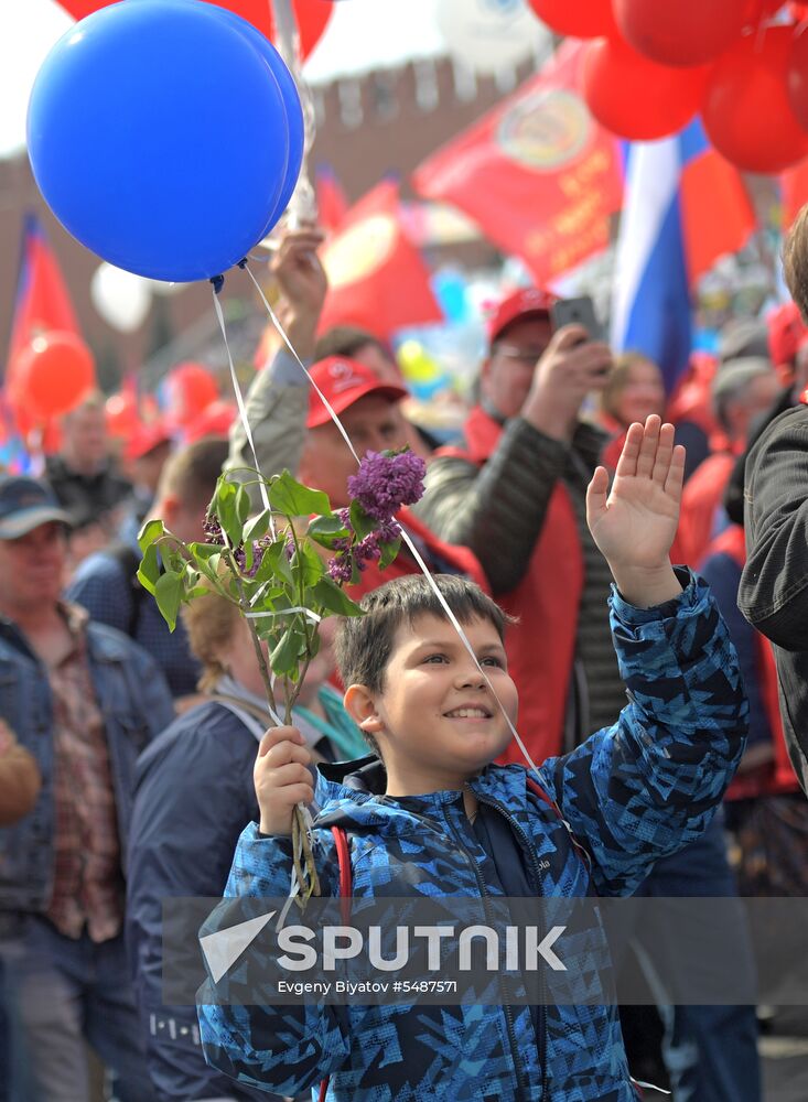 Labor Day rally on Red Square in Moscow