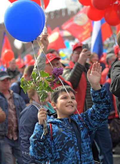 Labor Day rally on Red Square in Moscow