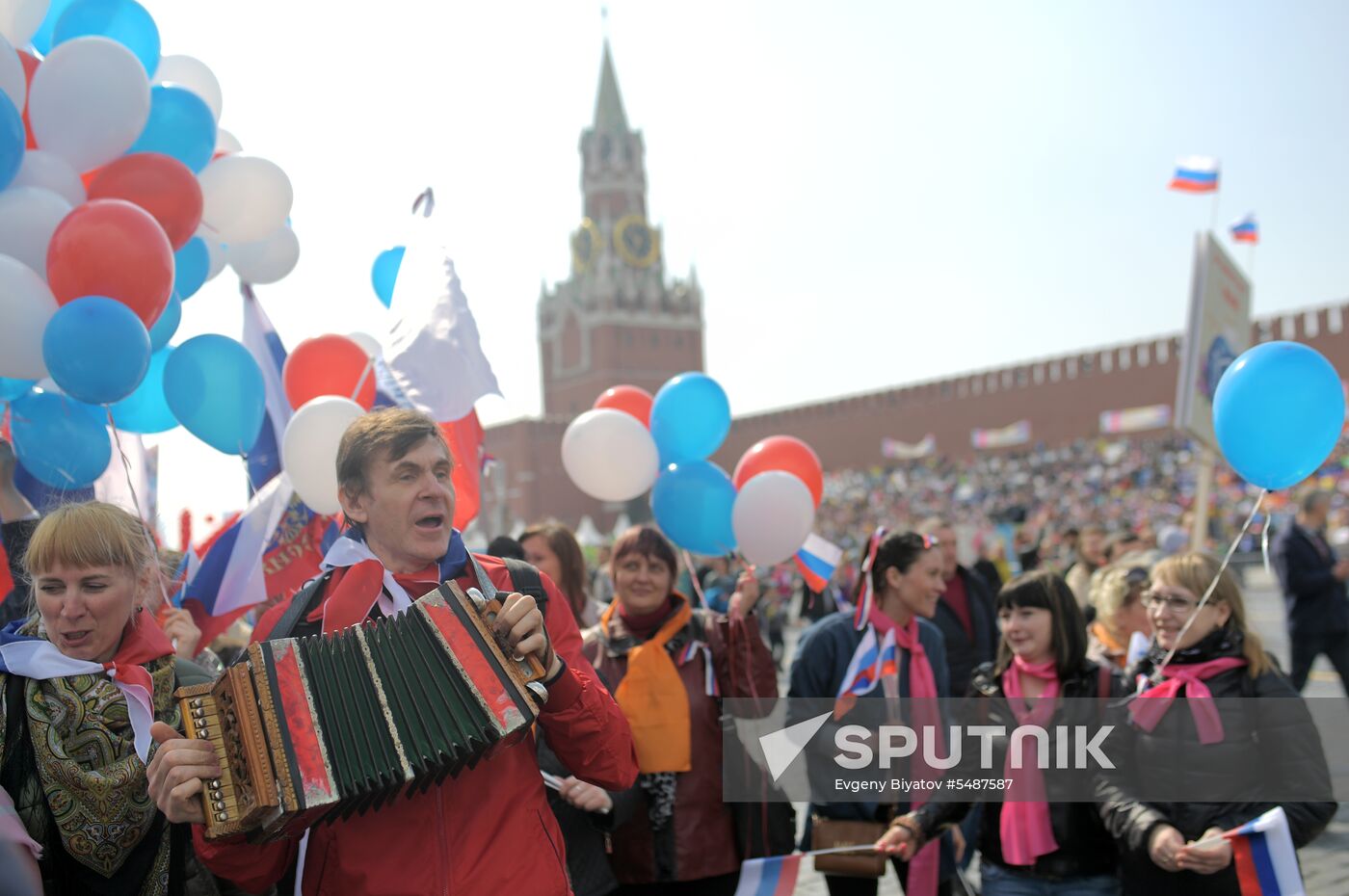 Labor Day rally on Red Square in Moscow