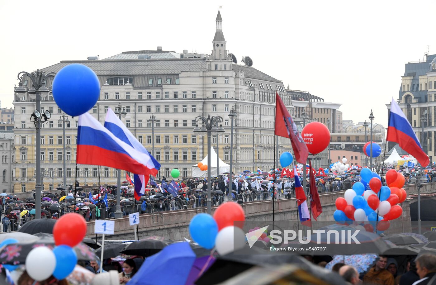 Labor Day rally on Red Square in Moscow