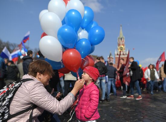 Labor Day rally on Red Square in Moscow