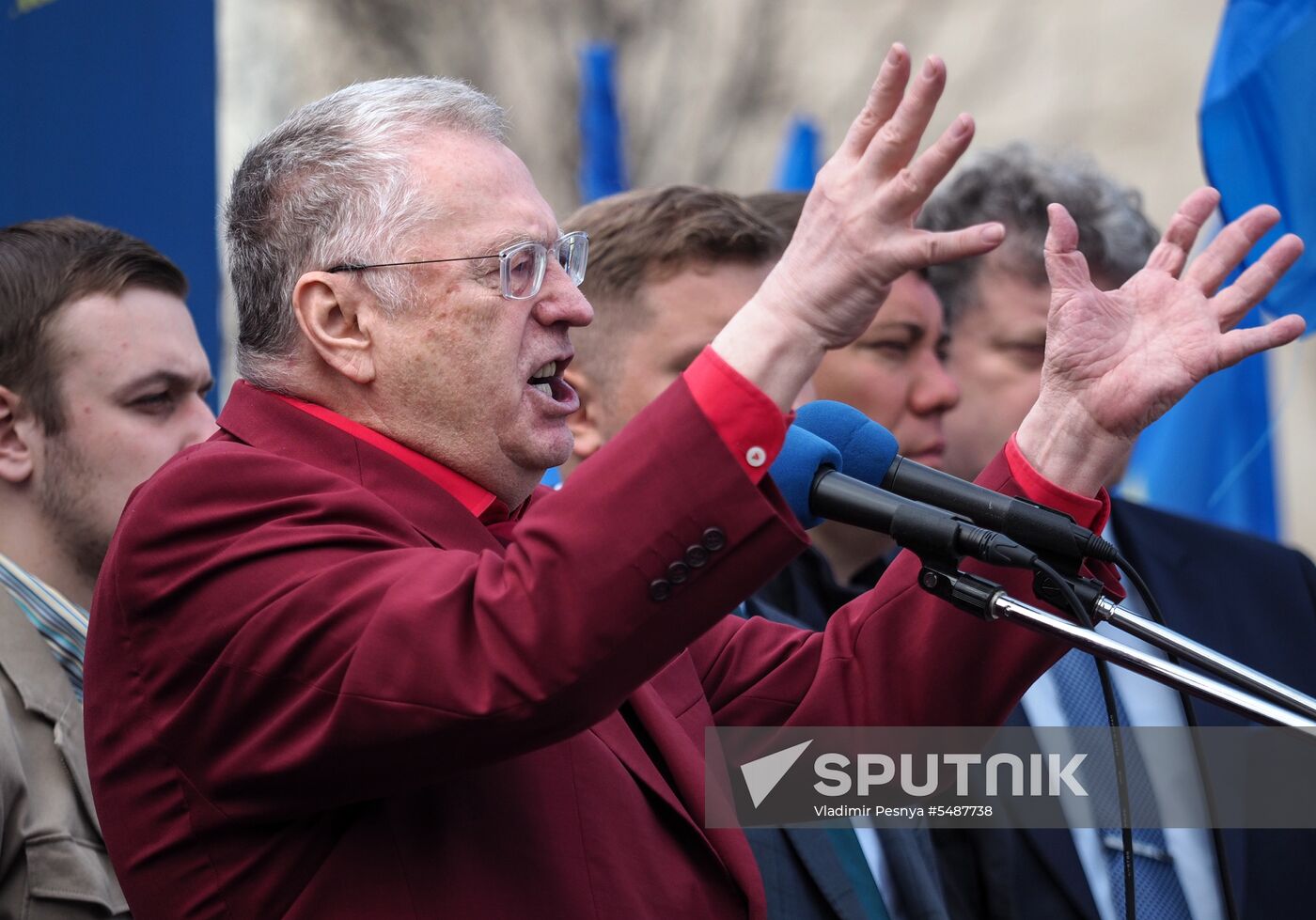 Liberal Democratic Party rally on Pushkin Square