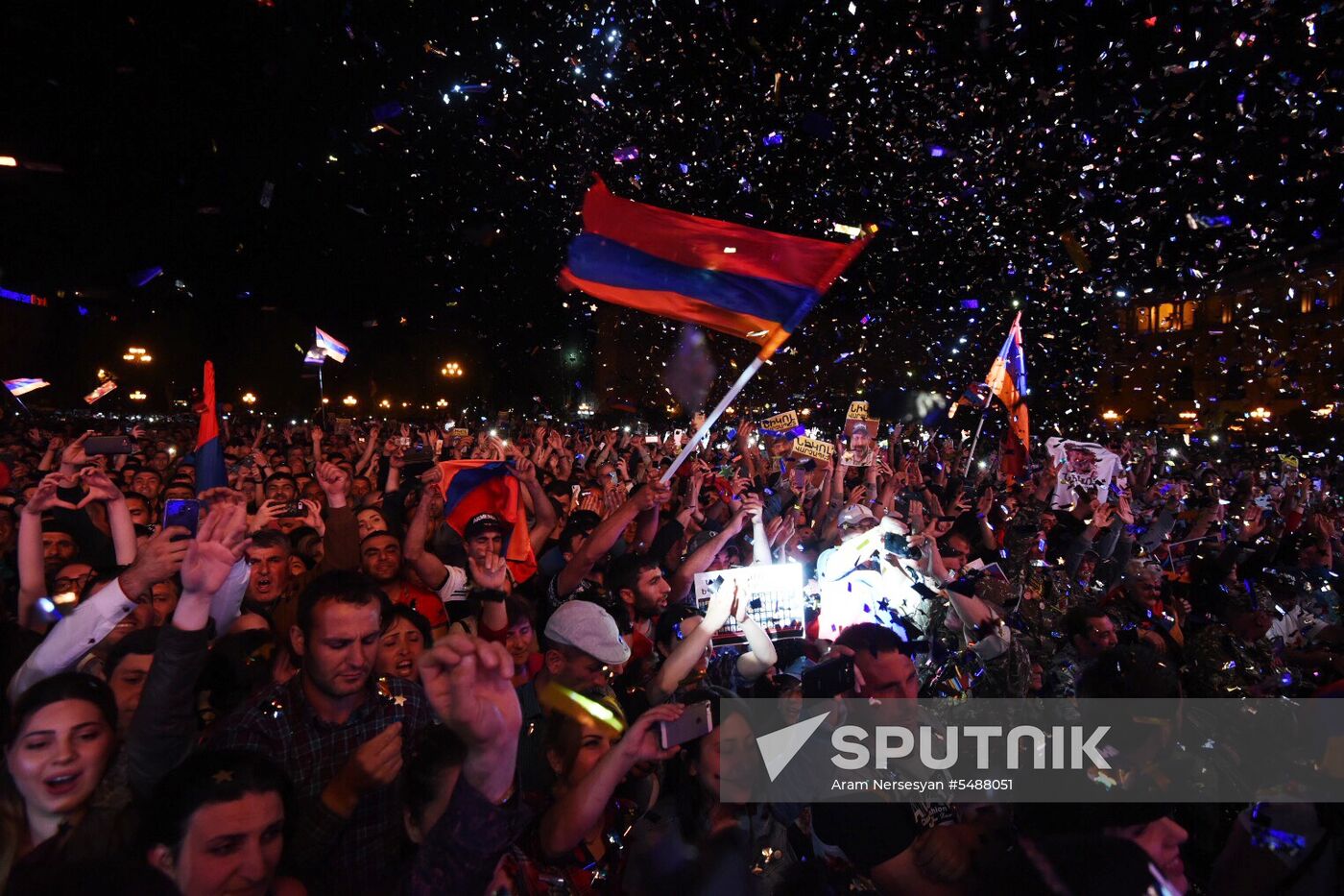 Opposition supporters' rally after Armenia Prime Minister's election