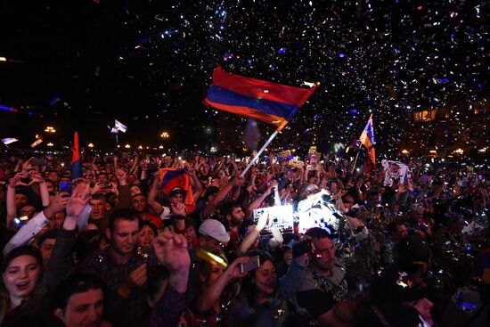 Opposition supporters' rally after Armenia Prime Minister's election