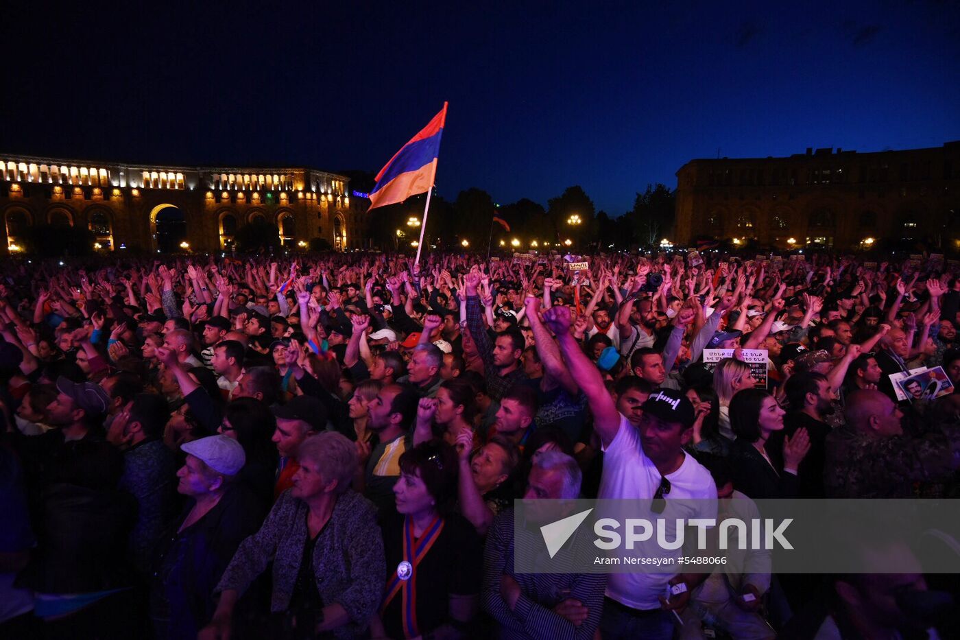 Opposition supporters' rally after Armenia Prime Minister's election