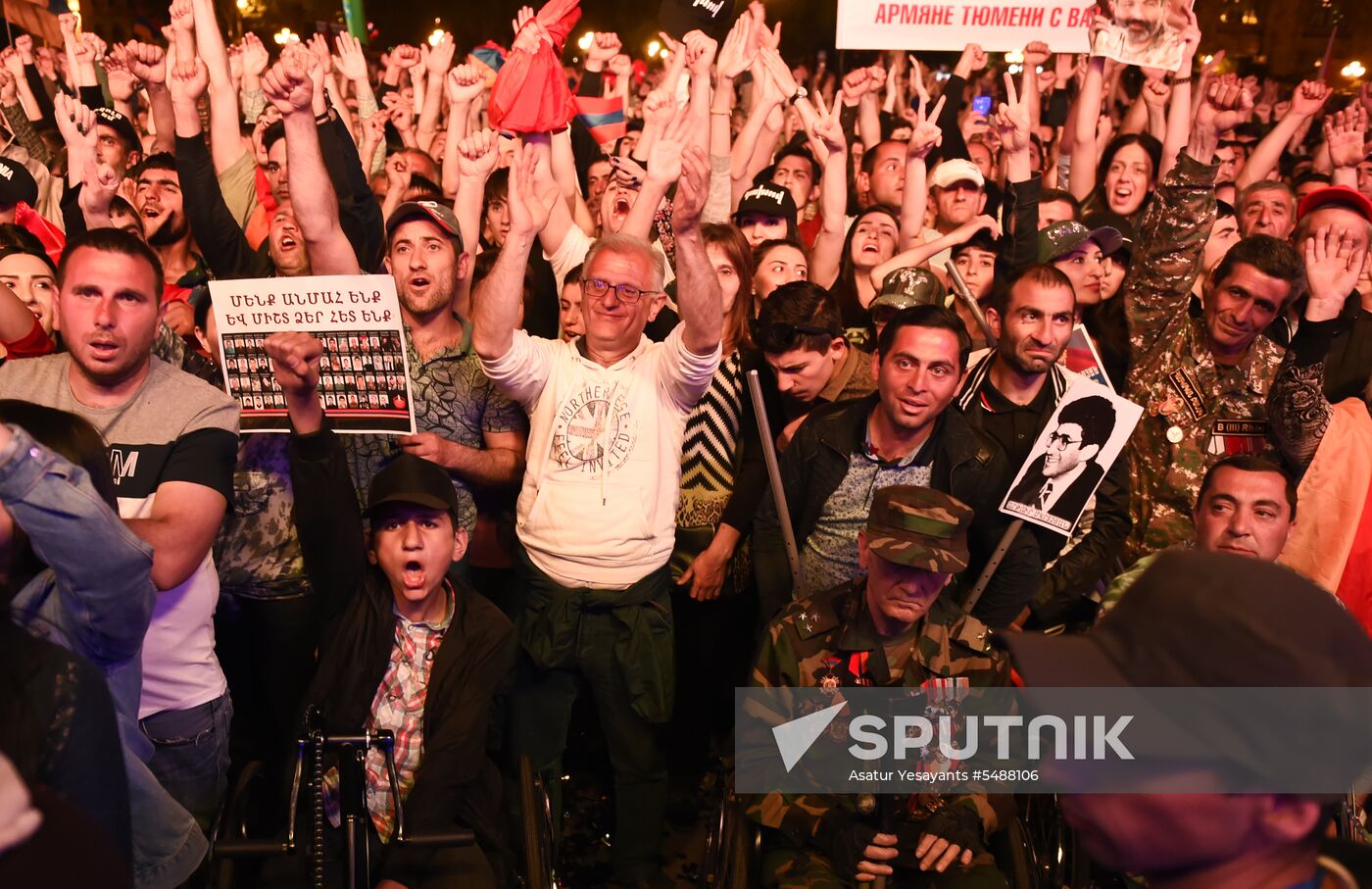 Opposition supporters' rally after Armenia Prime Minister's election