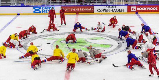 Ice hockey. World Championships. Russian national team's training session