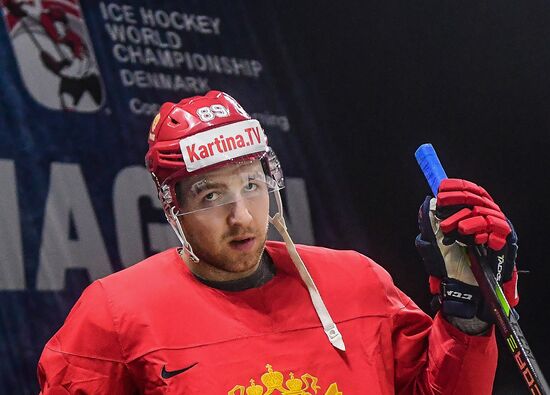 Ice hockey. World Championships. Russian national team's training session