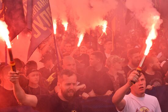 Ukraine's nationalists march in Odessa