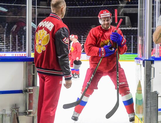 Ice hockey. World Championships. Russian national team's training session