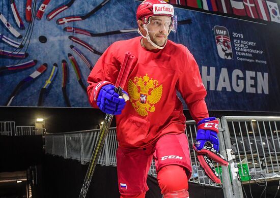 Ice hockey. World Championships. Russian national team's training session