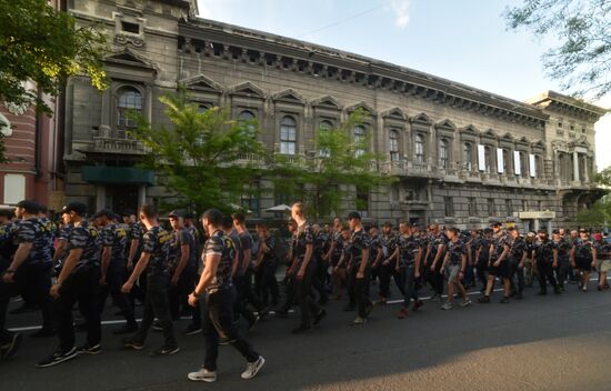 Ukraine's nationalists march in Odessa