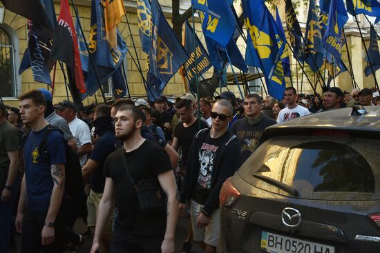 Ukraine's nationalists march in Odessa