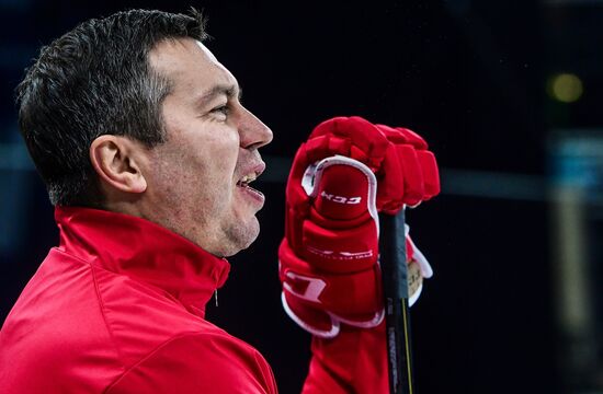 Ice hockey. World Championships. Russian national team's training session