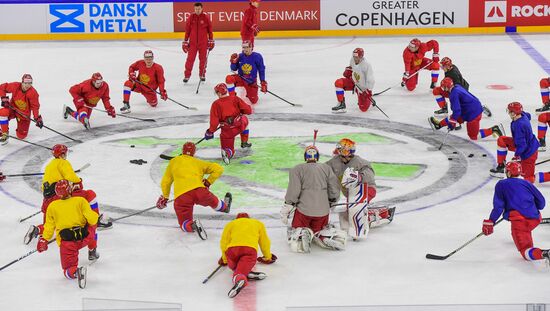Ice hockey. World Championships. Russian national team's training session