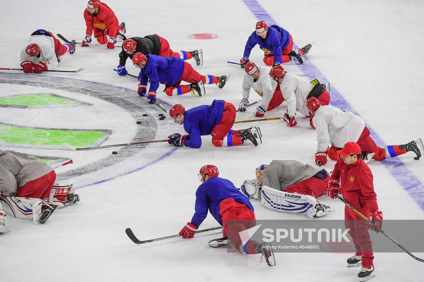Ice hockey. World Championships. Russian national team's training session