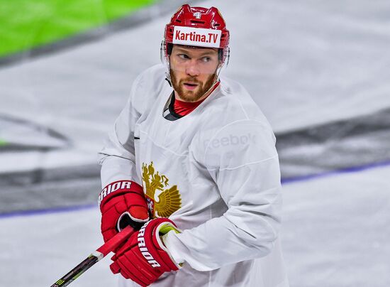 Ice hockey. World Championships. Russian national team's training session