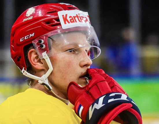 Ice hockey. World Championships. Russian national team's training session