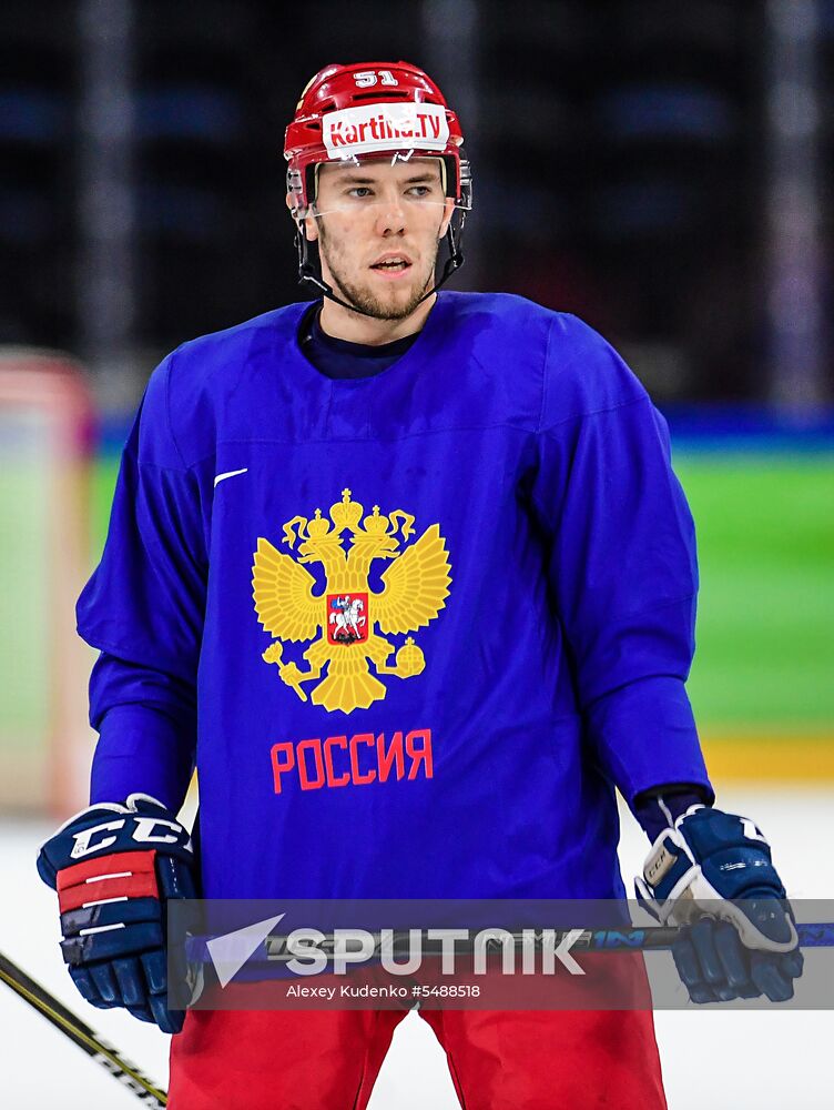Ice hockey. World Championships. Russian national team's training session