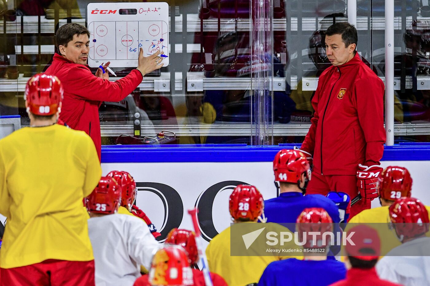 Ice hockey. World Championships. Russian national team's training session