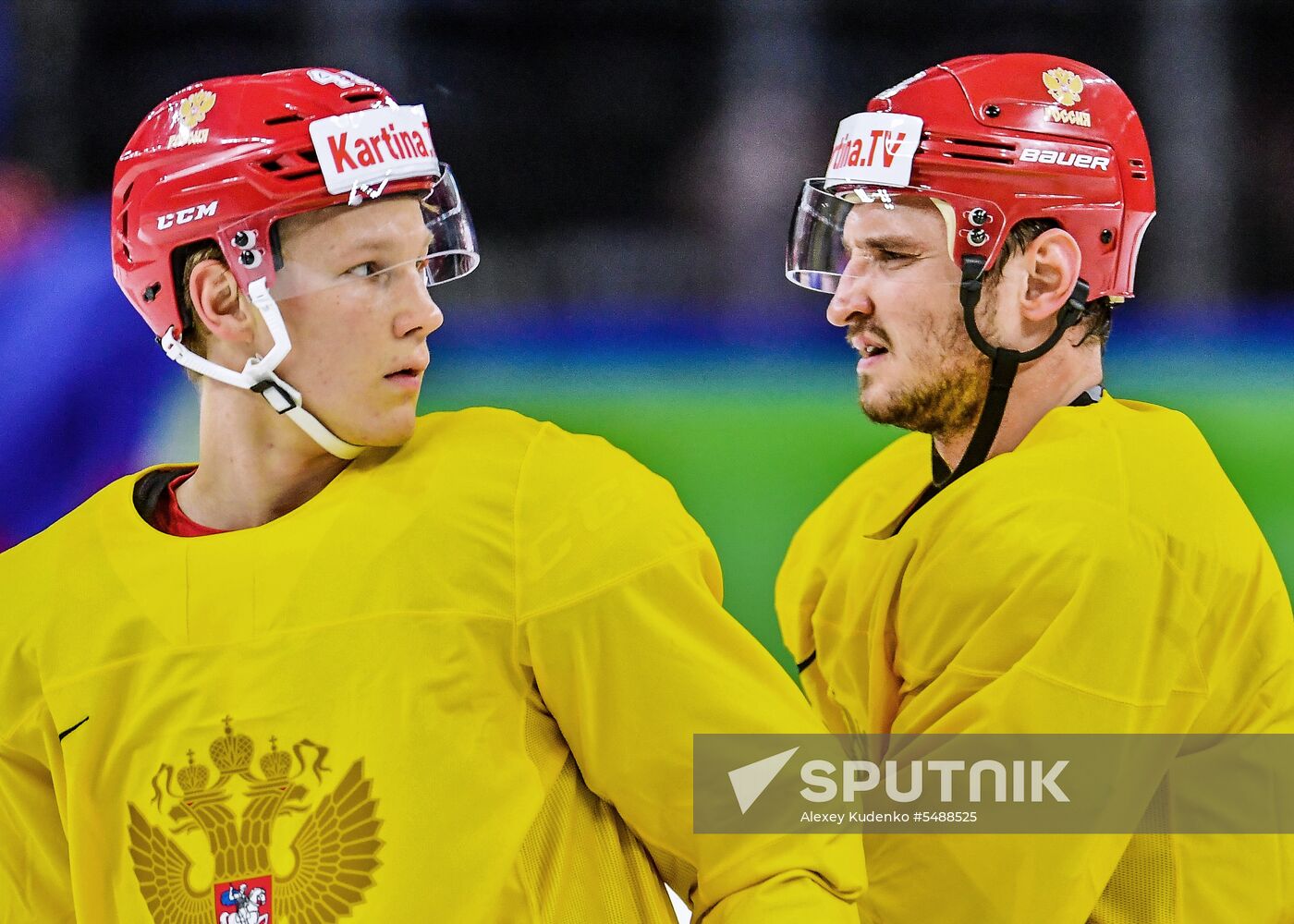 Ice hockey. World Championships. Russian national team's training session