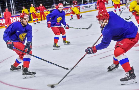 Ice hockey. World Championships. Russian national team's training session