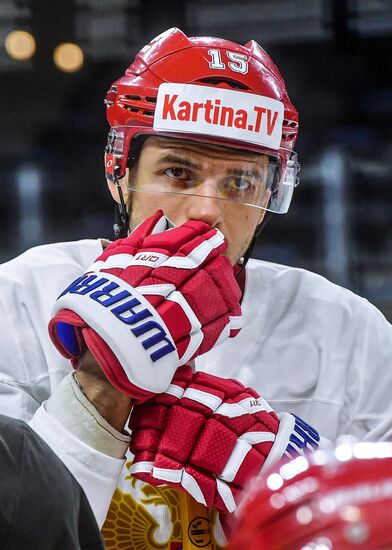Ice hockey. World Championships. Russian national team's training session