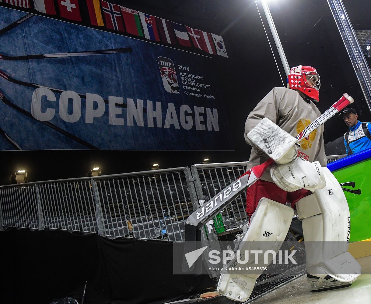 Ice hockey. World Championships. Russian national team's training session